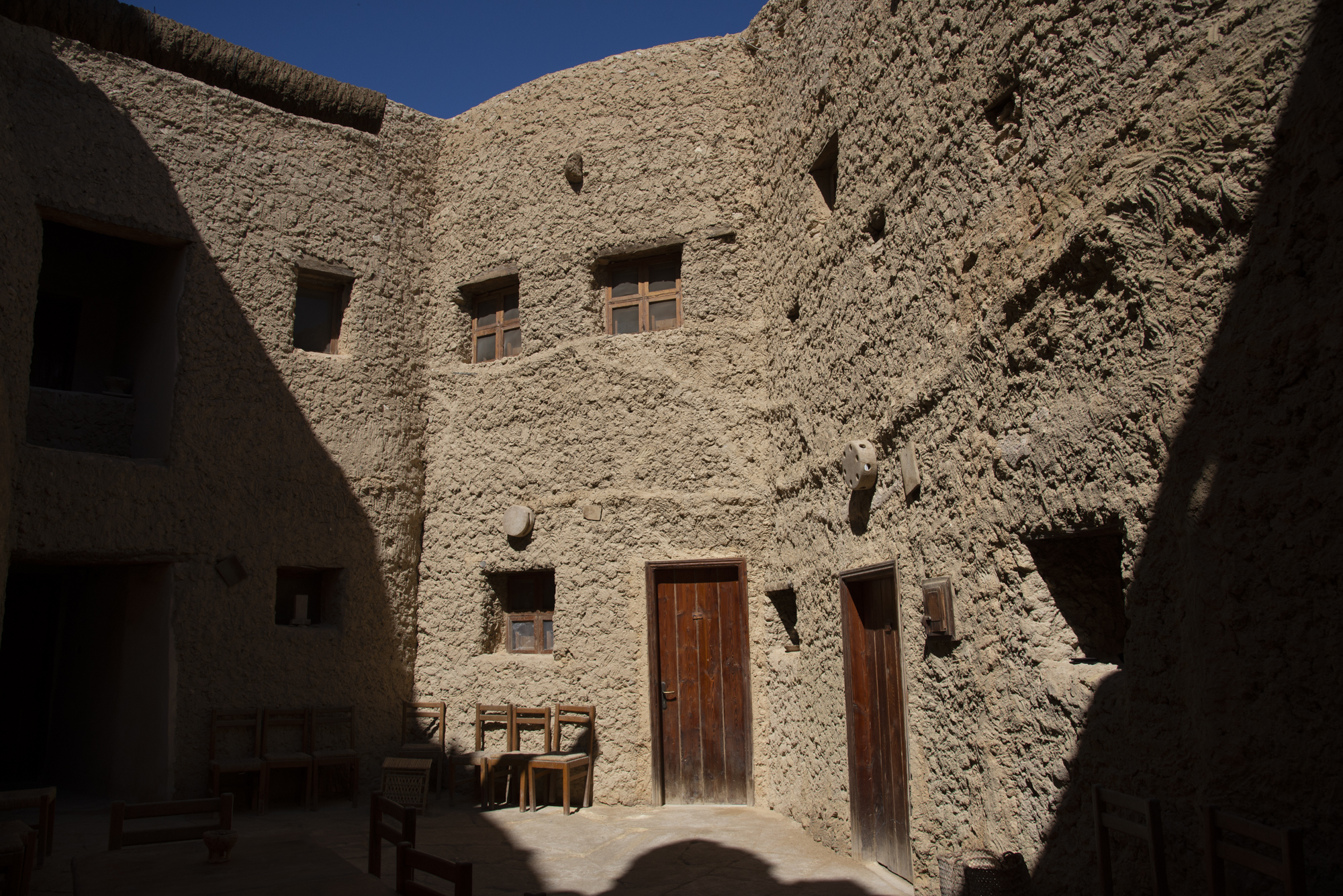 A lodge at dusk in Siwa